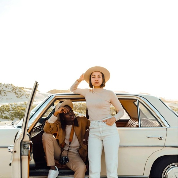 NWT WILL + BEAR Calloway Cream White Felt Sun Hat S main image 10